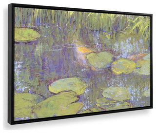 "Game of Shadows" - A Reflective Pond's Serene Art Canvas