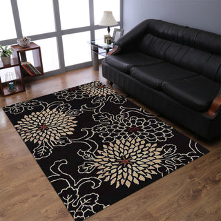 HAND TUFTED WOOL ECO-FRIENDLY AREA RUGS - Rectangle,Black,Oriental