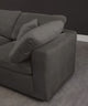 Cozy Velvet Upholstered Comfort L-Shaped Modular Sectional, Gray, 5-Piece: 2 Armless Chair, 2 Corner Chair, 1 Ottoman