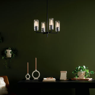 Velestino 20.5" 4-Light Chandelier, Black