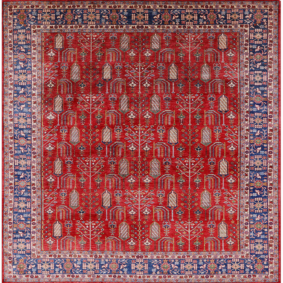 Ahgly Company Indoor Square Mid-Century Modern Area Rugs, 3' Square
