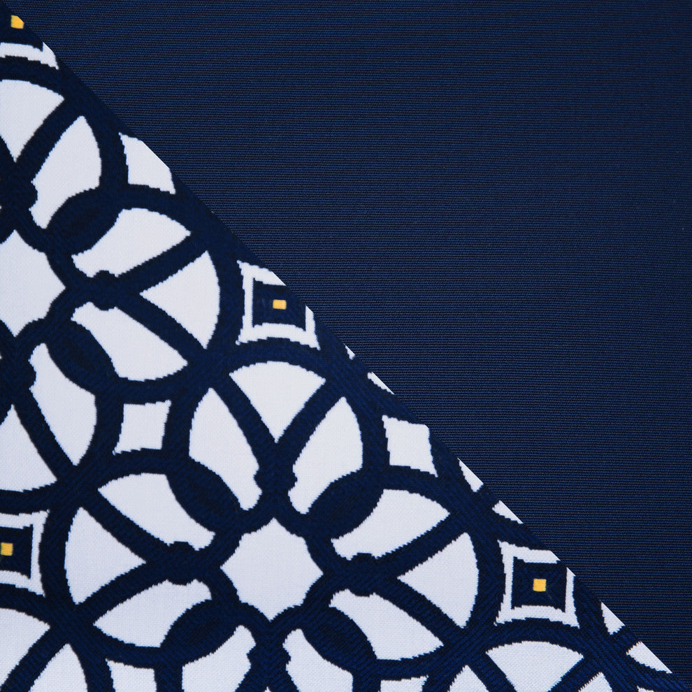 Barcelo 2 Piece Aluminum Outdoor Patio Motion Rotating Club Chairs, Navy Blue