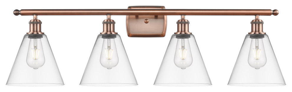 Innovations 516-4W-AC-GBC-82-LED 4 Light Bath Vanity Light, Antique Copper