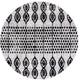 Unique Loom Cherokee Asheville Area Rug, Black, 7' 0 X 7' 0 Round
