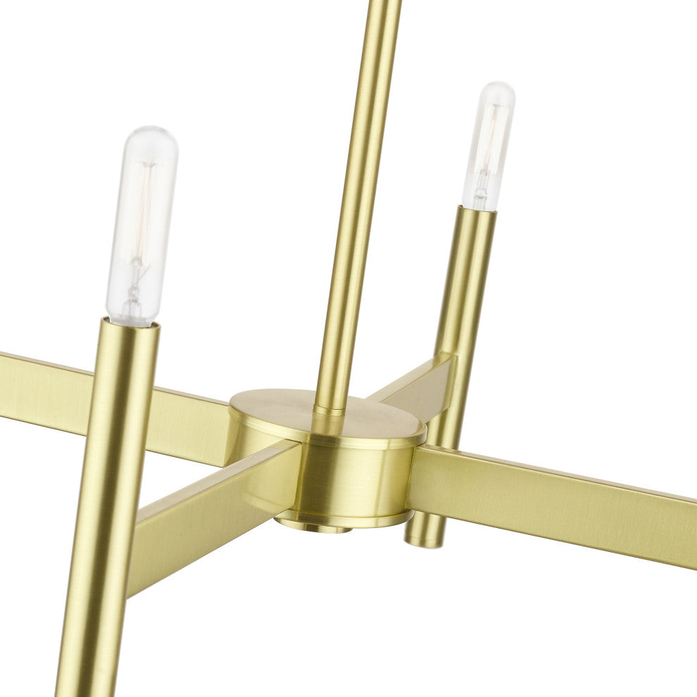 Livex Lighting Satin Brass 4-Light Chandelier