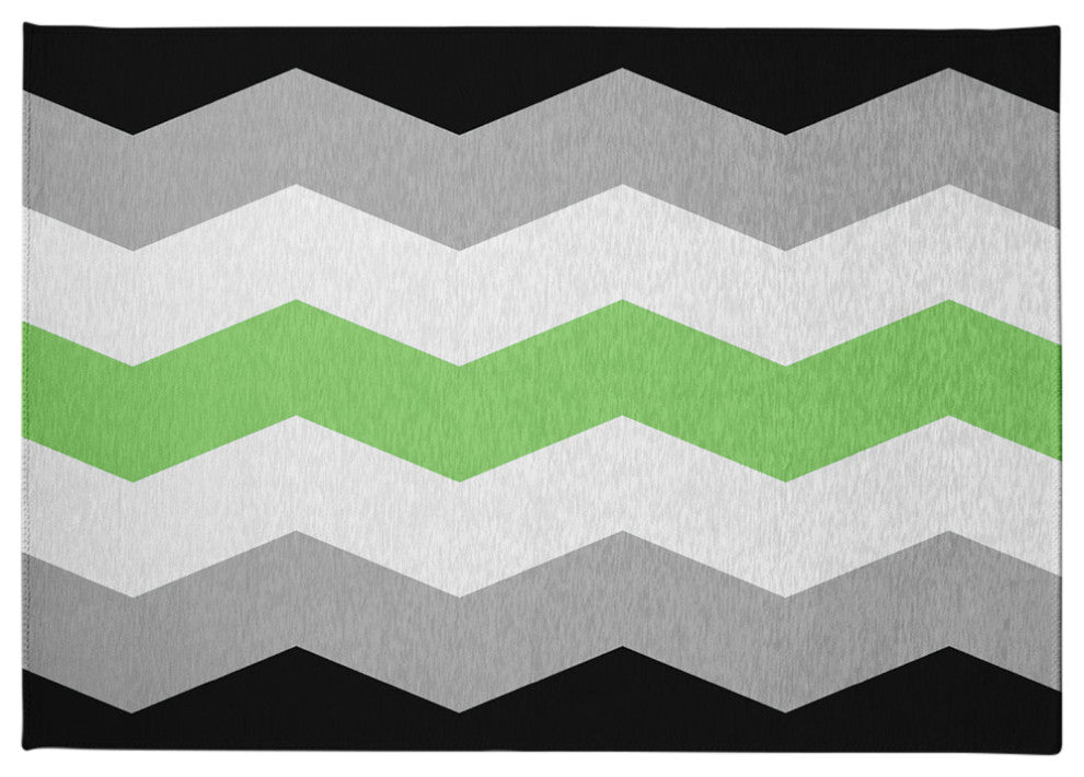 Agender Chevron Chenille Rug, Agender Chevron, 5'x7'