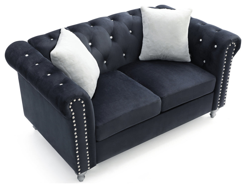 Raisa Loveseat, Black