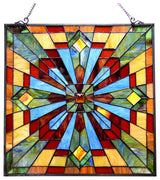 EMMA, Tiffany-glass Window Panel, 24"