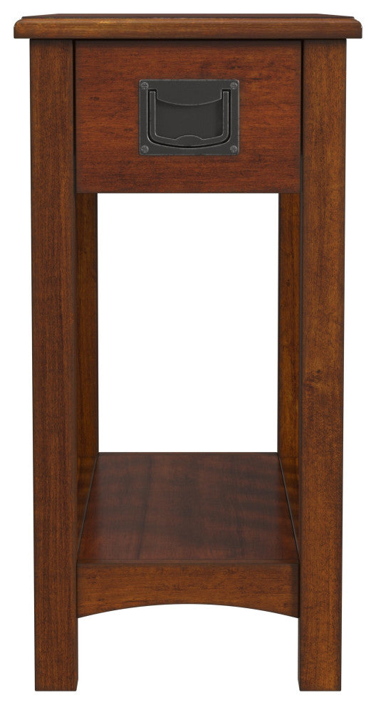 Larina Shaker One Drawer Side Table, Olive Ash