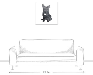 Designs Direct Creative Group Ink Silhouette Corgi 24x24 Canvas Wall Art