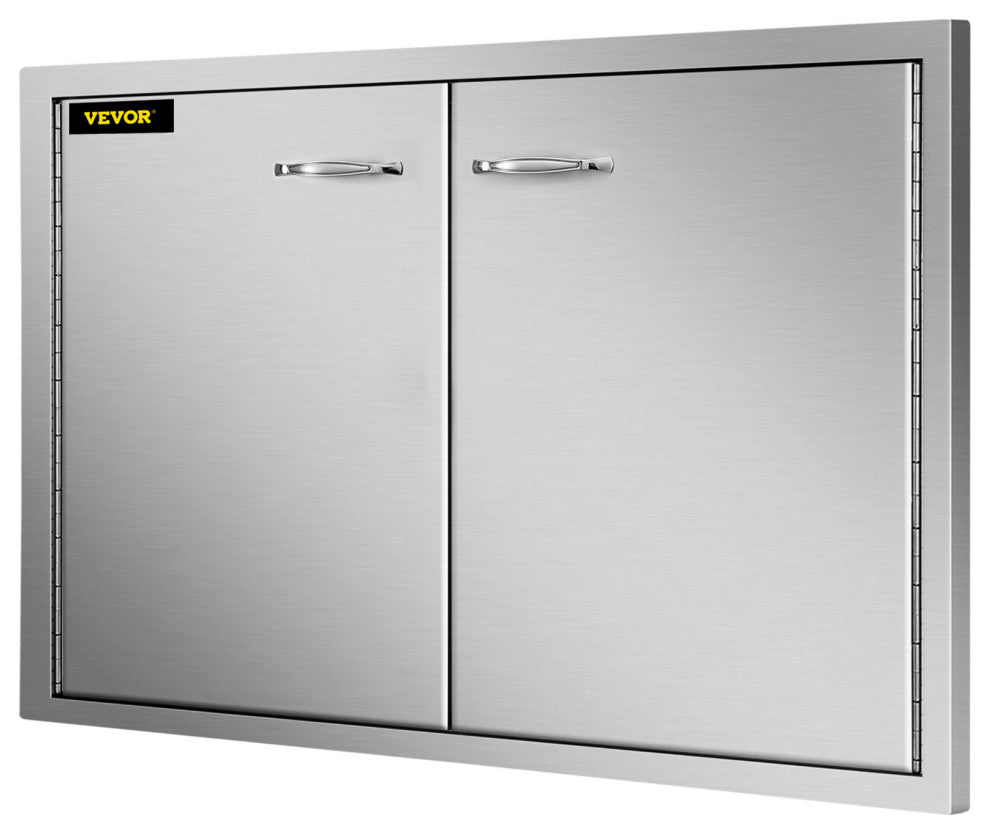 VEVOR Outdoor Kitchen Doors BBQ Kitchen Doors 33x22" Stainless Steel Cabinet