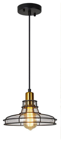 Rust Farmhouse Pendant Lighting Black Glass Pendant Lamp