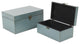 Weathered Blue Boxes, Set of 2