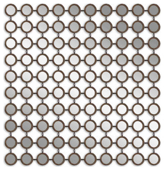 Uttermost Dinuba Contemporary Metal Mirror in Lightly Antiqued Silver