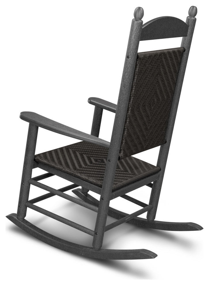 Polywood Jefferson 3-Piece Woven Rocker Set, Cahaba