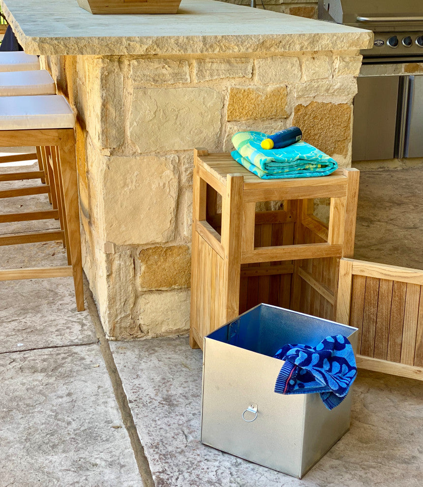Pavilion Teak Outdoor Hamper
