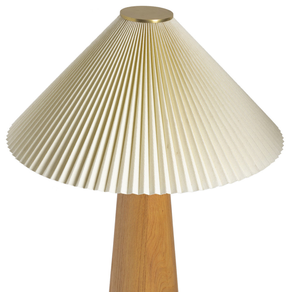 Nora Table Lamp-Light Oak