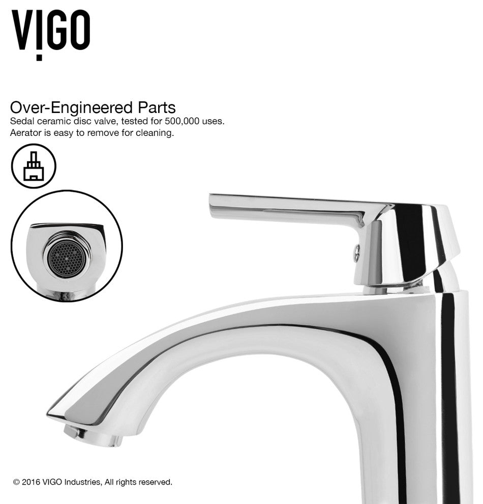 VIGO Brown and Gold Fusion Glass Vessel Sink and Faucet Set, Chrome
