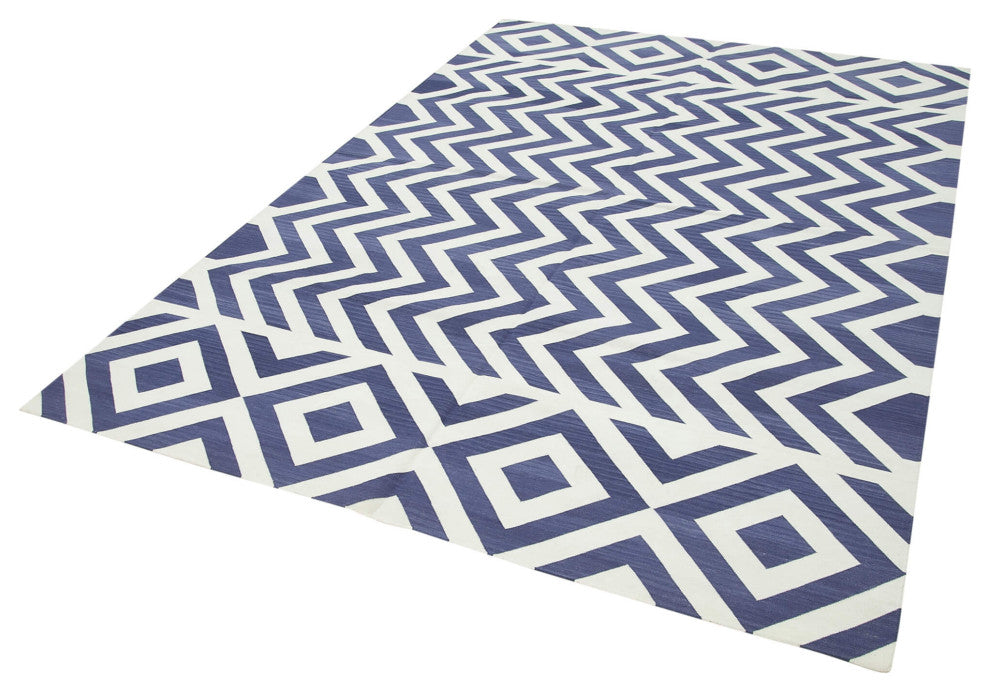 Rug N Carpet - Handmade Wool 6' 0'' x 8' 11'' Flatweave Dhurrie Kilim Rug