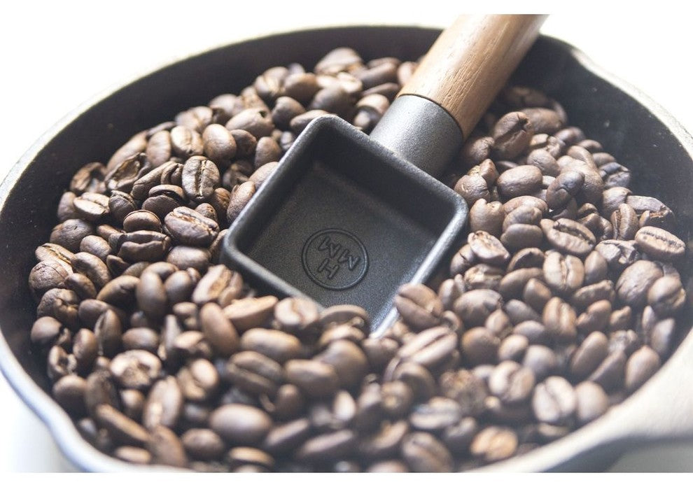 HMM Sqoop Coffee Bean Scoop, Cast Iron & Teak
