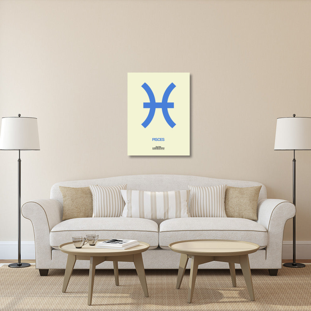 "Pisces Zodiac Sign Blue" Fine Art Print