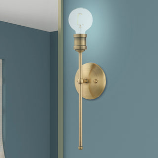 Livex Lighting Lansdale 1 Light Antique Brass ADA Single Sconce