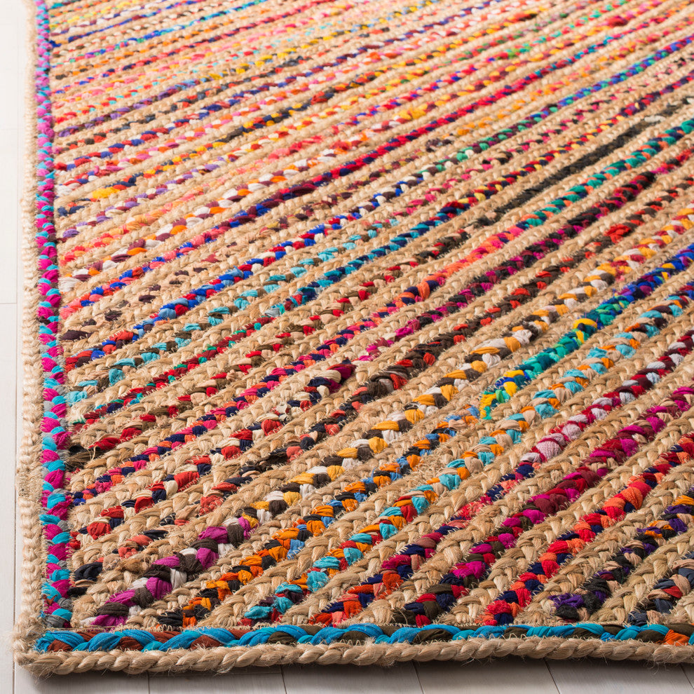 Safavieh Cape Cod Collection CAP311 Rug, Natural/Red, 6' Square