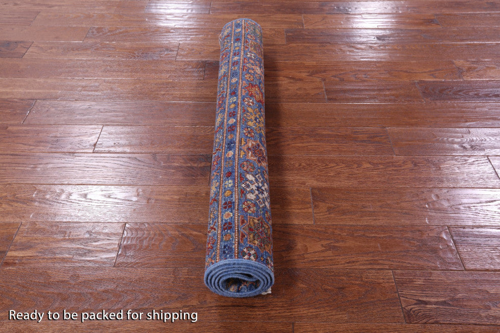 3' 5" X 5' 1" Khorjin Super Kazak Handmade Wool Rug Q10026
