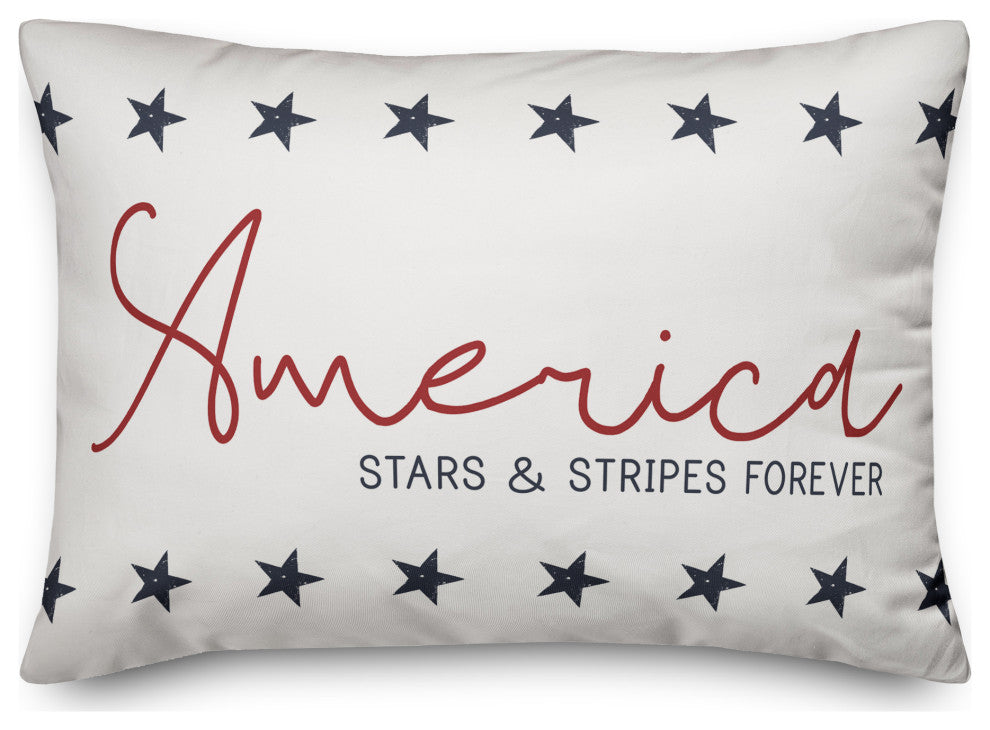 America Stars And Stripes Forever 14x20 Throw Pillow