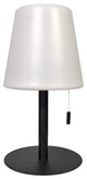 White Contemporary Table Lamp With Matte Black Metal