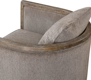 The Accent Chairs Viaggio Gray Chenille Accent Chair