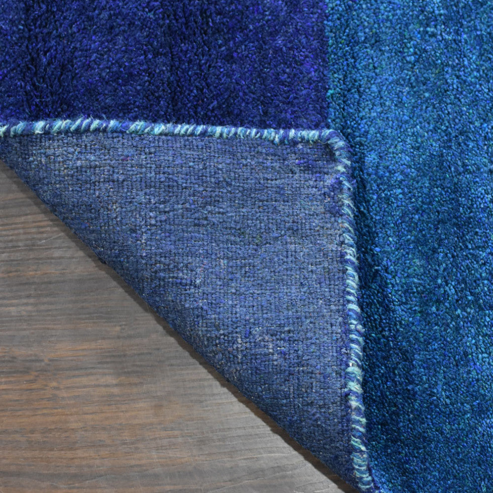 HAND KNOTTED LOOM SILK AREA RUGS-2'6''x12',Runner,Multicolor,Contemporary