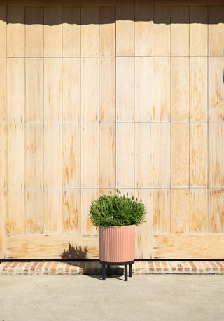 Veradek Demi Series Raised Planter With Stand, Terracotta/Black, 12", Single