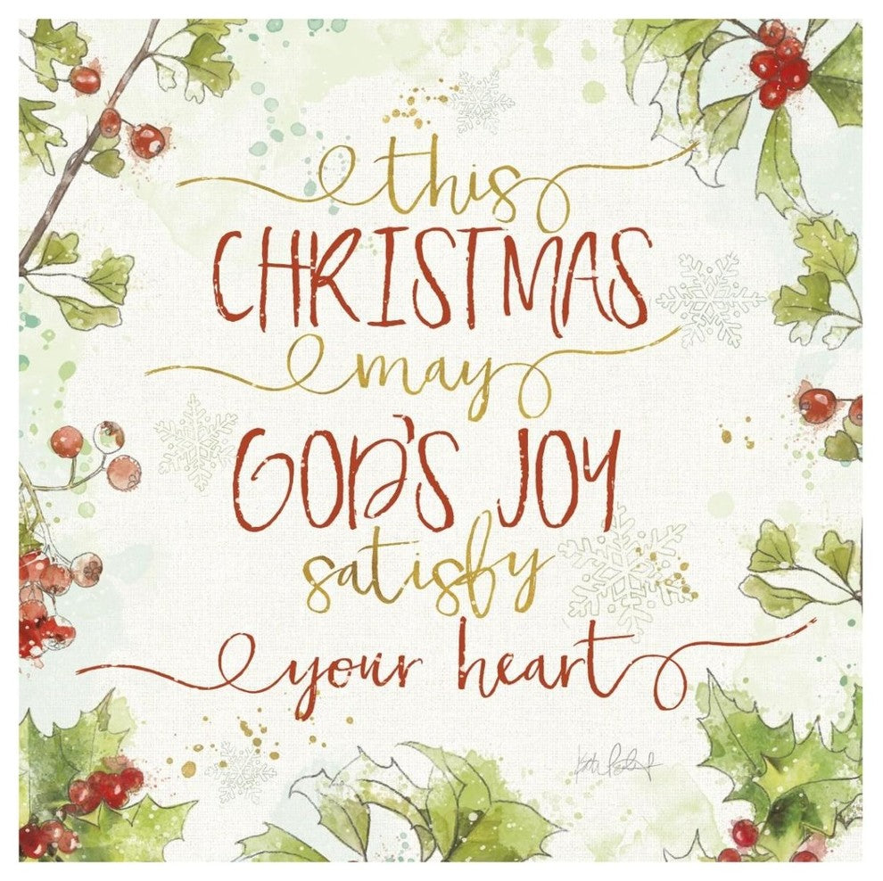 "Christmas Sentiments III" Digital Paper Print by Katie Pertiet, 42"x42"