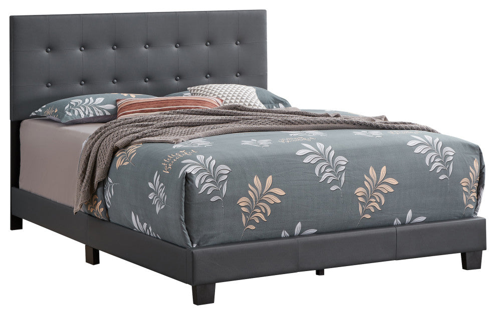 Caldwell Bed, Dark Gray, Queen