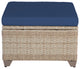 Maui 6-Piece Outdoor Conversation Set, Two Ottomans, Cobalt