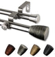Anya 13/16" Double Curtain Rod Satin Nickel