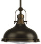 Progress Lighting Fresnel Lens 1-Light, Pendant, Oil Rubbed Bronze