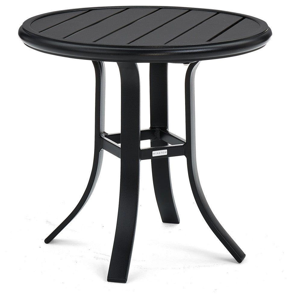 Slat Top 23" Round Side Table, Night