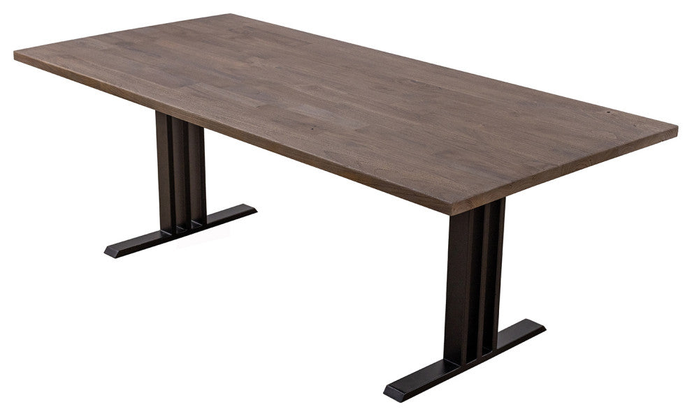Handcrafted Nana Teak Solid Hardwood Dining Table, Cocoa, 84x40