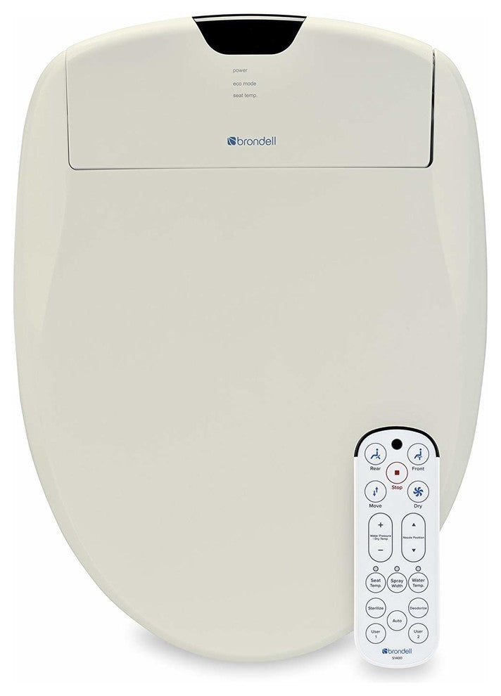 Brondell Swash 1400 Electronic Toilet Seat, Biscuit, Elongated
