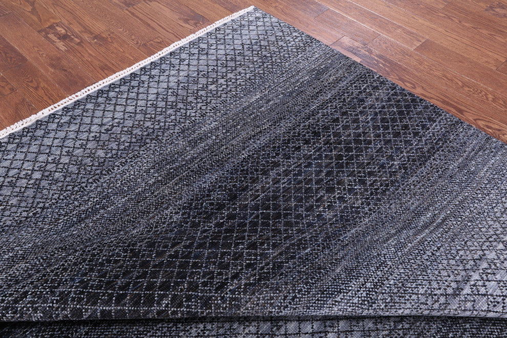 8' 2" X 10' 0" Savannah Grass Handmade Wool Rug - Q13414