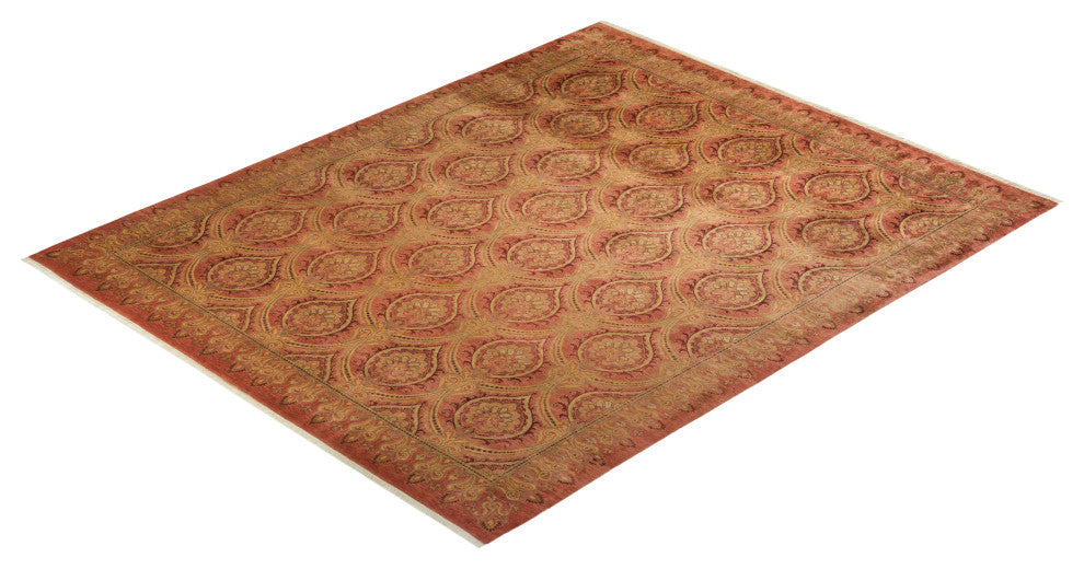 Rylie, One-of-a-Kind Hand-Knotted Area Rug Pink, 8'1"x9'10"