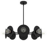 Fernando Flat Matte Black 8 Light Chandelier