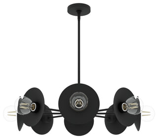 Fernando Flat Matte Black 8 Light Chandelier