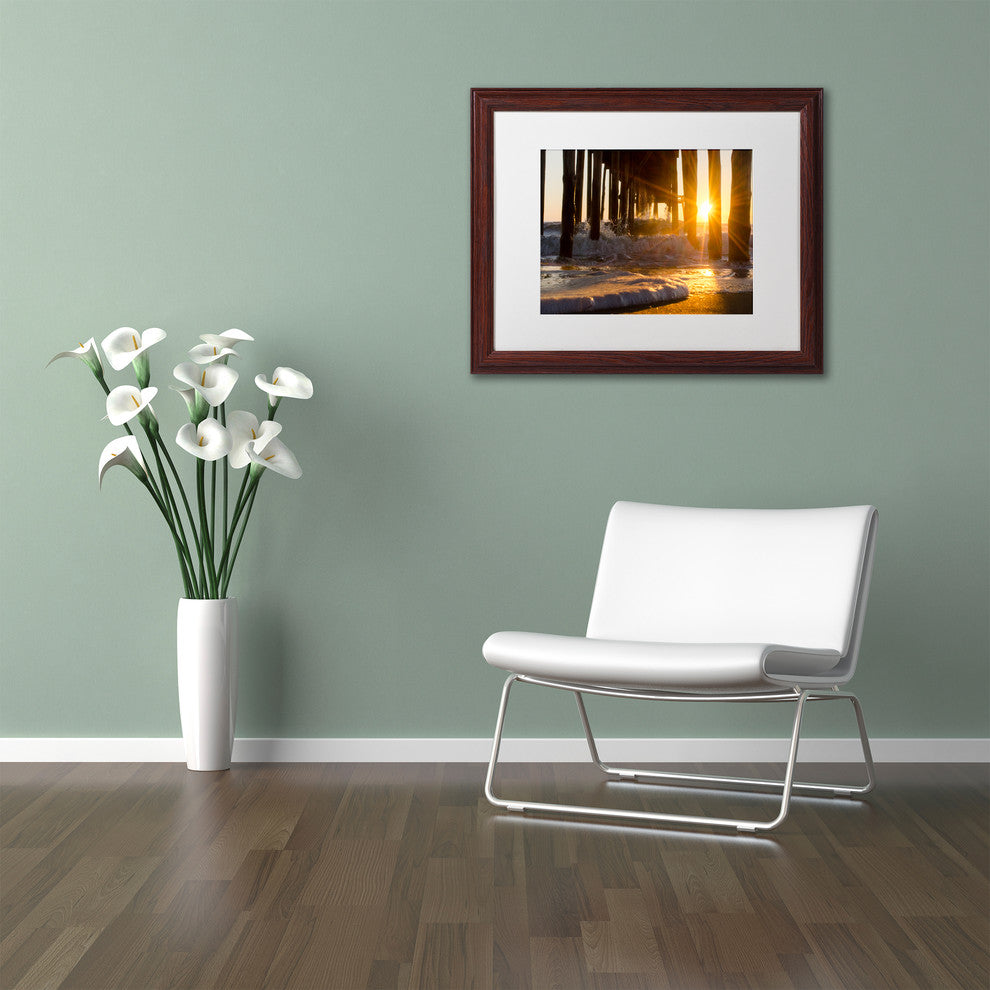 PIPA Fine Art 'Sea Foam In The Sunlight' Matted Framed Art, 14x11