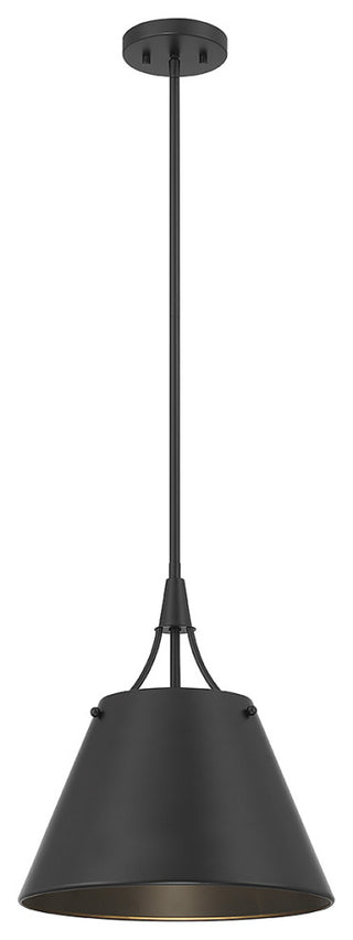 Willis 1-Light Pendant, Matte Black