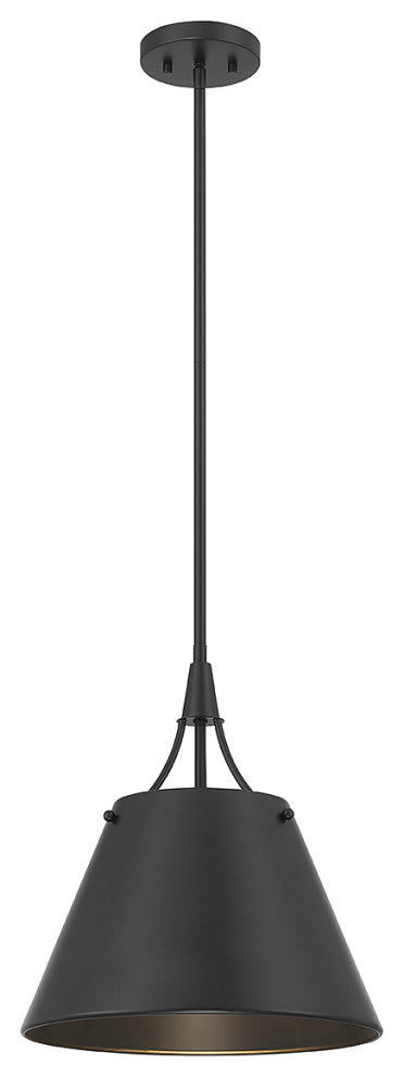 Willis 1-Light Pendant, Matte Black