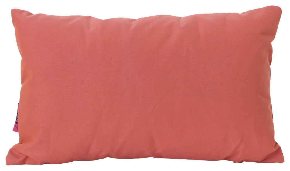 GDF Studio Kaffe Indoor Water Resistant Rectangular Throw Pillow, Coral, Single