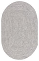 Safavieh Braided BRA201 Rug Machine-Washable, Grey/Ivory, 8'x10' Oval